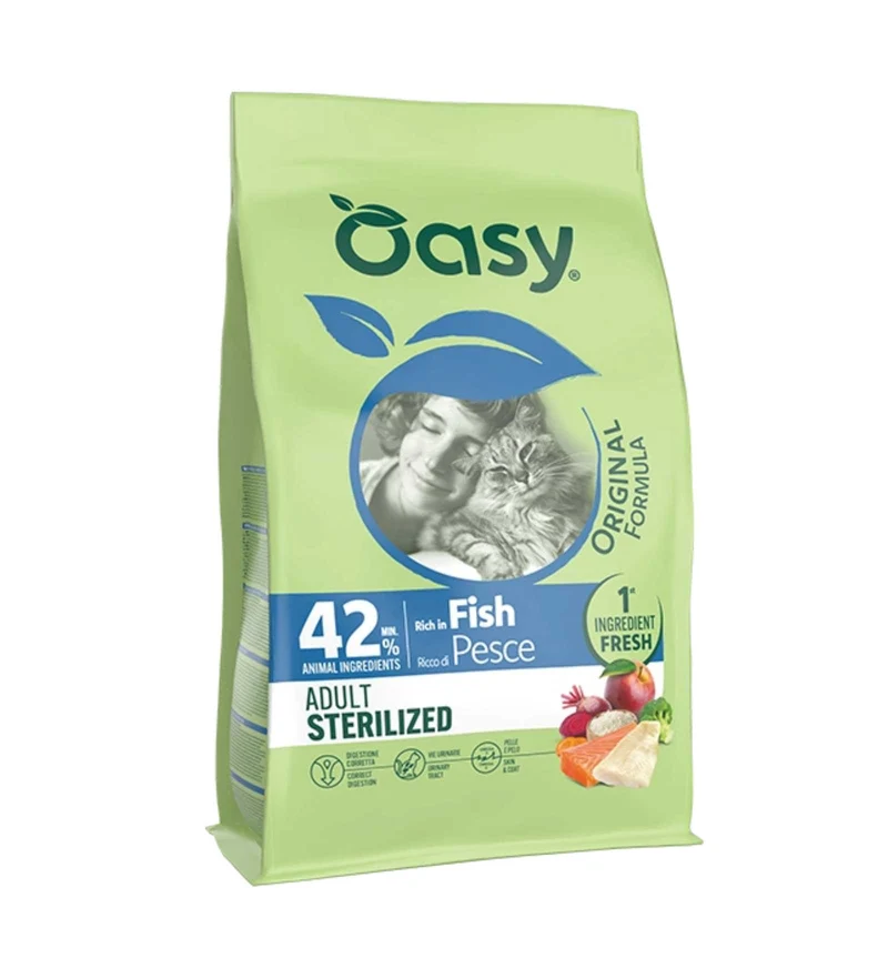 OASY GATTO ORIGINAL ADULT STERILIZZATO PESCE DA 1,5 KG