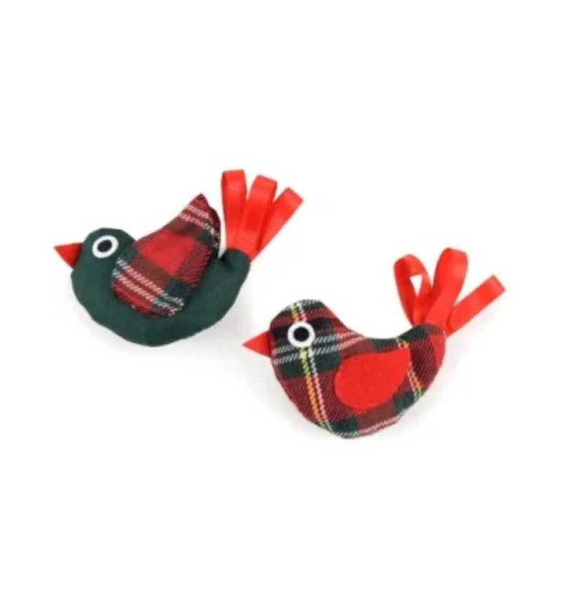 LEOPET GATTO UCCELLINI IN TARTAN 13 CM