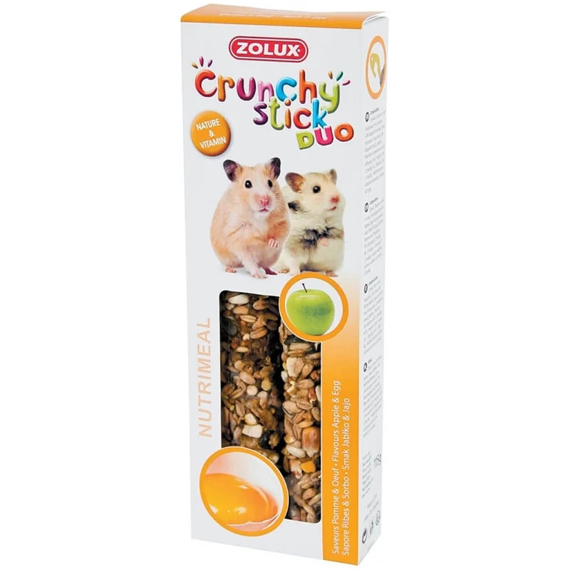 Snack per criceti Crunchy Stick mela e uovo