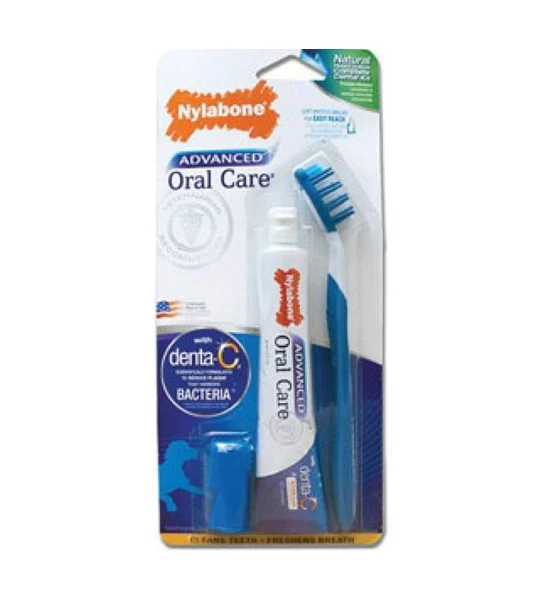 Nylabone Advanced Oral Care Natural Dog Dental Kit