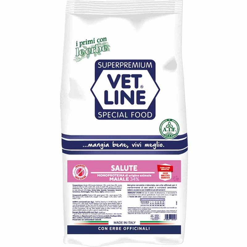 Alimento secco cane adulto Salute maiale Vet Line