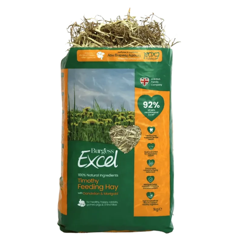 Burgess Excel Dandelion & Marigold Feeding Hay for Small Pets 1KG
