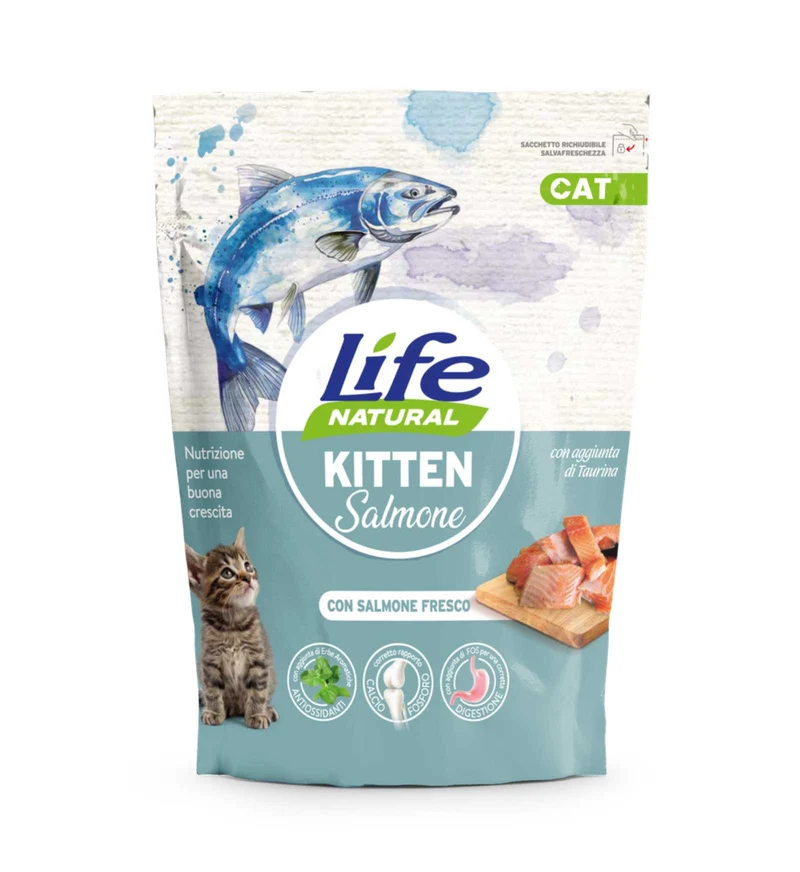 LIFEPETCARE GATTO LIFE CAT KITTEN SALMONE DA 800 GR