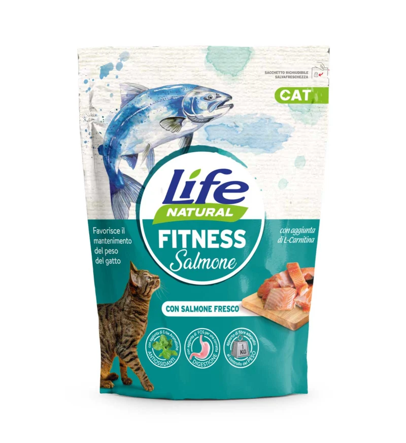 LIFEPETCARE GATTO LIFE CAT FITNESS SALMONE DA 800 GR