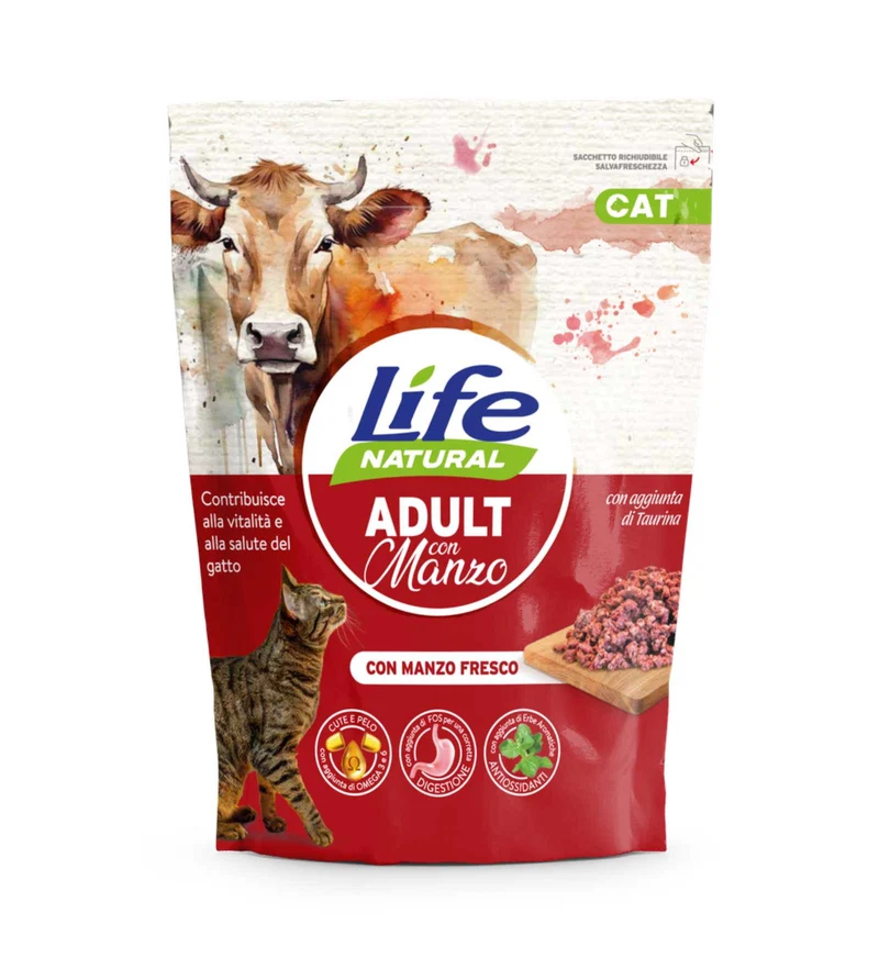 LIFEPETCARE GATTO LIFE CAT ADULT MANZO DA 800 GR