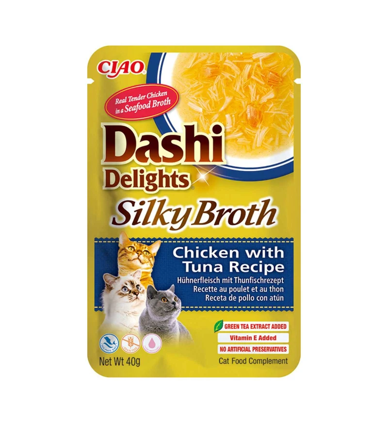 INABA CIAO DASHI DELIGHTS GATTO SILKY BROTH POLLO E TONNO DA 40 GR