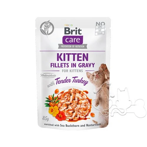 Brit Care Umido Gatto Bustine Kitten Tenero Tacchino