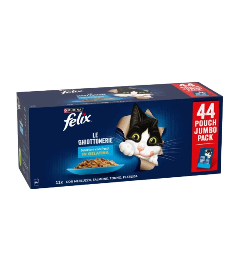 PURINA FELIX AGAIL GATTO GHIOTTONERIE SELEZIONI CON PESCI 44 BUSTE DA 85 GR
