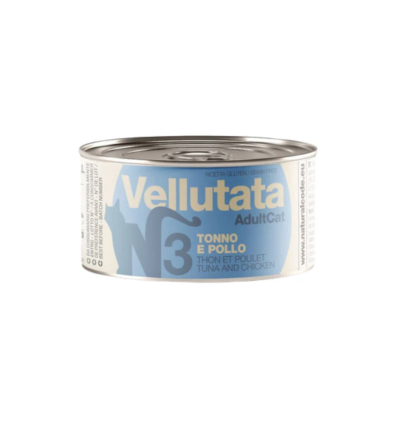 NATURAL CODE GATTO N3 VELLUTATA ADULT TONNO E POLLO DA 85 GR