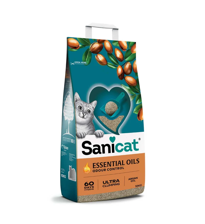 SANICAT LETTIERA GATTO CLUMPING ULTRA ESSENTIAL OLIO ARGAN 10 KG