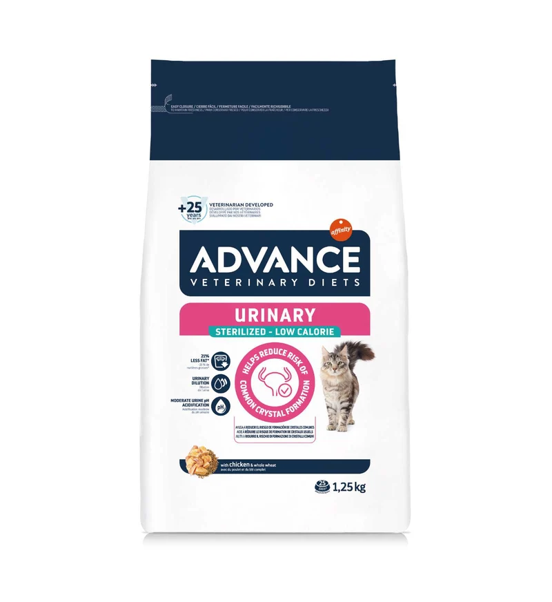 ADVANCE GATTO VETERINARY DIETS URINARY STERILIZZATO LOW CALORIE DA 1,25 KG