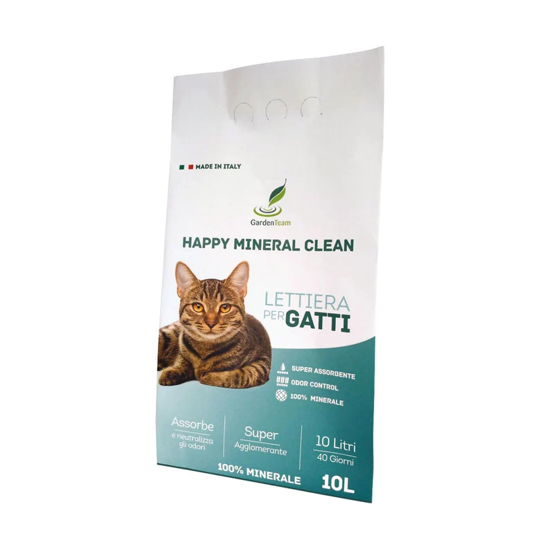 Happy Miner Clean Lettiera minerale per Gatti - Clorexidina 10 lt