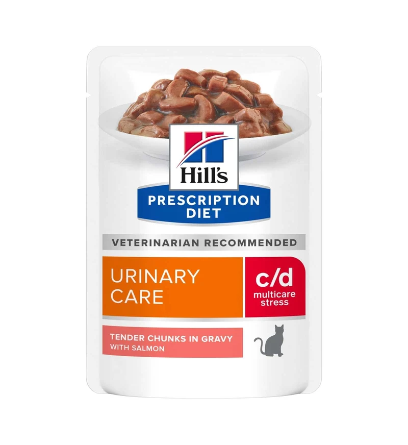 HILL'S PRESCRIPTION DIET GATTO C/D URINARY STRESS AL SALMONE DA 85 GR IN BUSTA