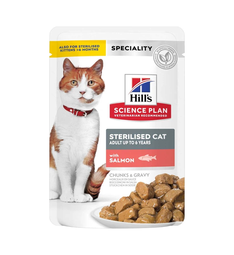 HILL'S SCIENCE PLAN GATTO ADULT STERILIZZATO AL SALMONE DA 85 GR IN BUSTA
