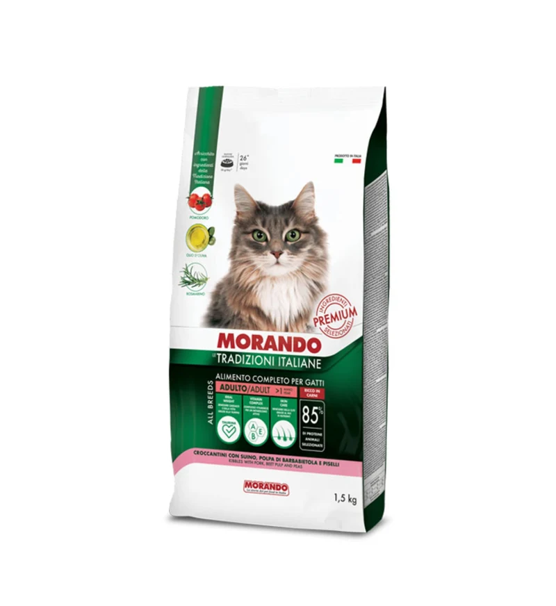 MORANDO TRADIZIONI ITALIANE GATTO SUINO BARBABIETOLA E PISELLI DA 1,5 KG