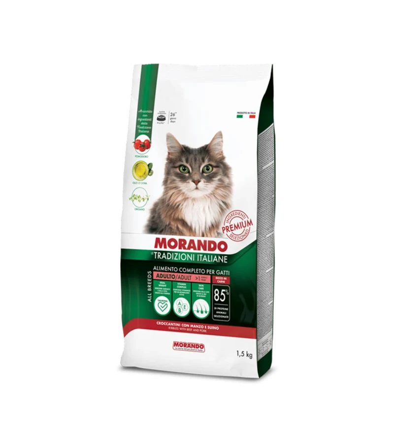 MORANDO TRADIZIONI ITALIANE GATTO MANZO E SUINO DA 1,5 KG