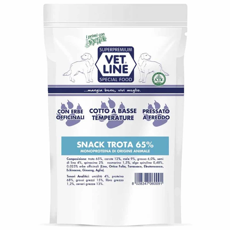 Alimento snack cane trota 80g Vet Line