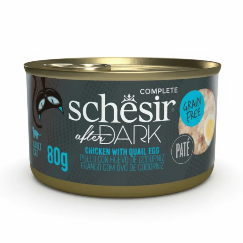 Schesir After Dark Complete Chicken With Quail Egg Wet Cat Food In Pate 80G