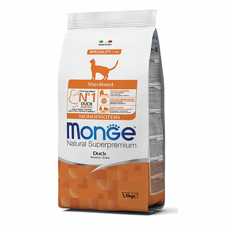 Alimento gatto Monge Natural Monoprotein sterilised Anatra