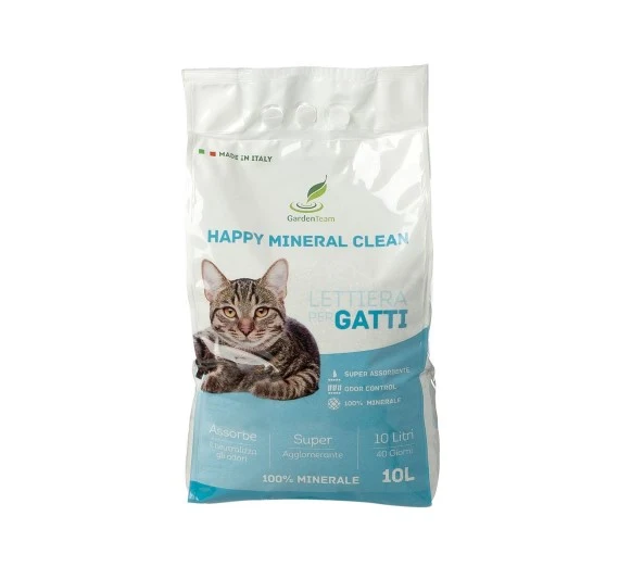 Happy Miner Clean Lettiera minerale per Gatti 10 lt