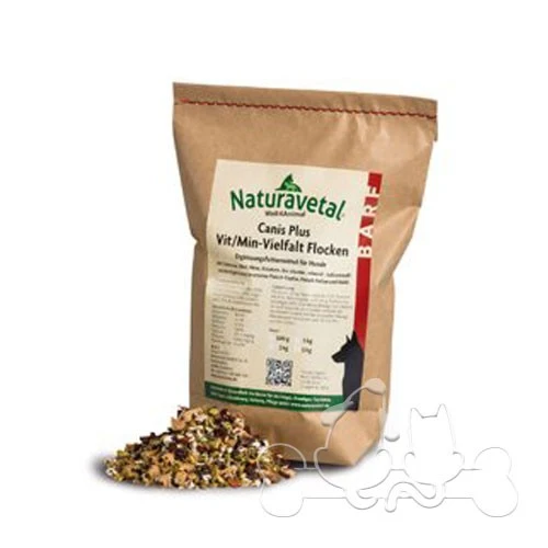 Naturavetal Canis Plus Miscela di Fiocchi di Verdure Frutta e Miglio per Cani