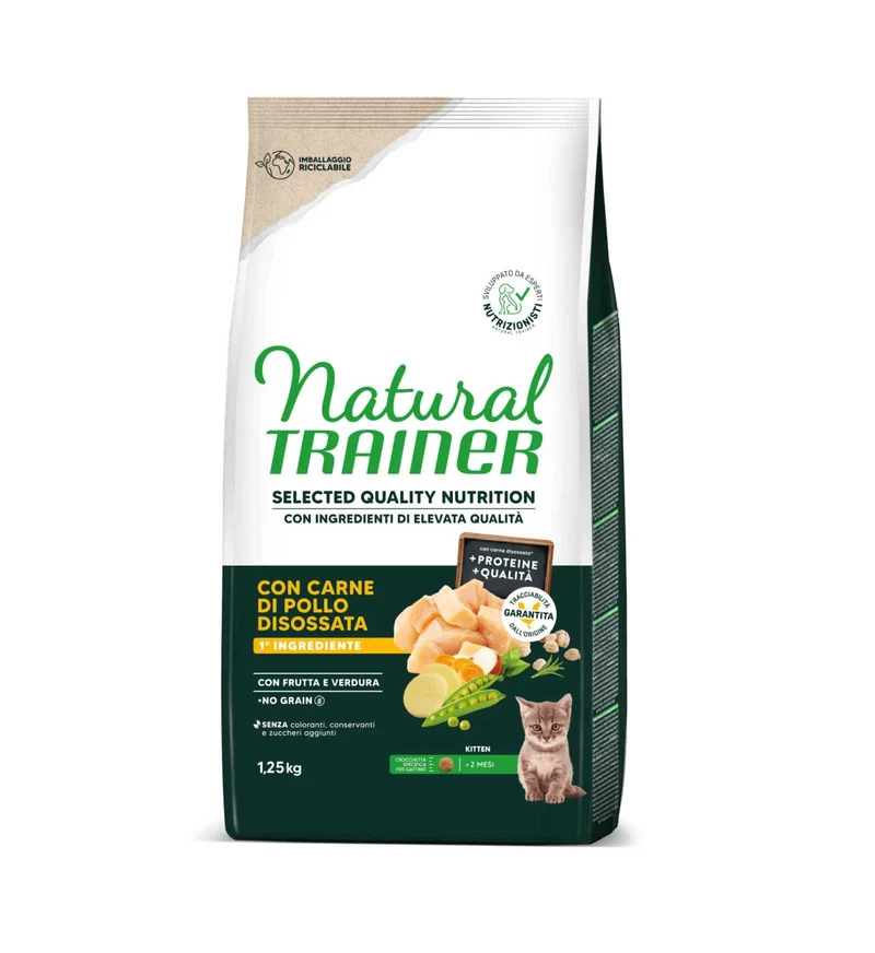 TRAINER GATTO NATURAL SELECTED QUALITY NUTRITION KITTEN NO GRAIN POLLO