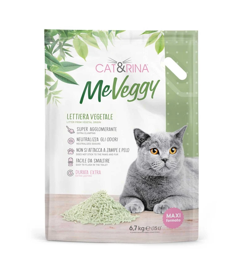 CAT&RINA GATTO LETTIERA ME VEGGY VEGETALE