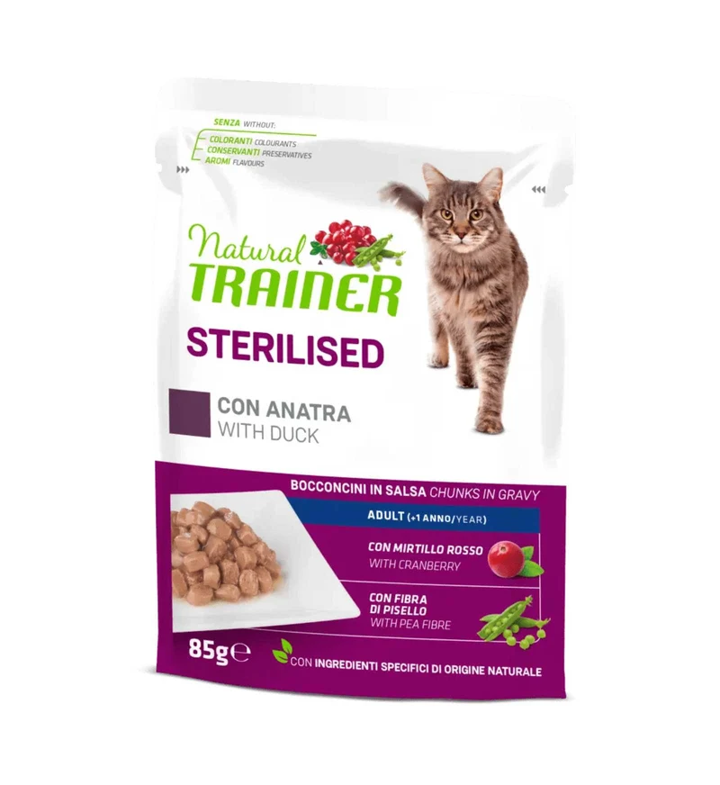 TRAINER GATTO NATURAL ADULT STERILIZZATO ANATRA DA 85 GR