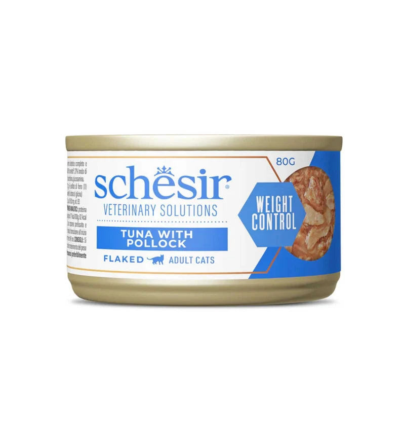 SCHESIR GATTO VET WEIGHT CONTROL TONNETTO CON MERLUZZO DA 80G