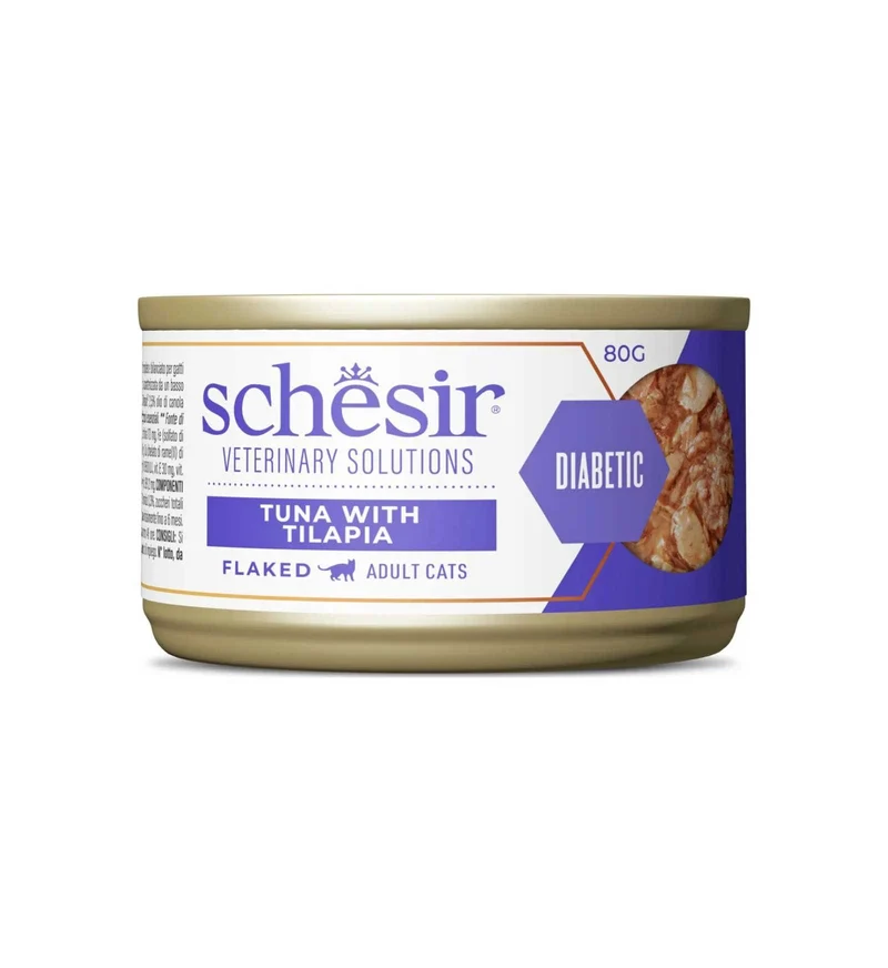 SCHESIR GATTO VET SOLUTIONS DIABETIC TONNETTO CON TILAPIA DA 80G