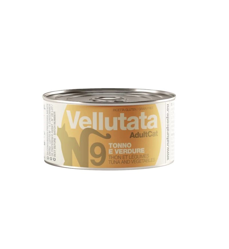 NATURAL CODE GATTO N9 VELLUTATA ADULT TONNO E VERDURE DA 85 GR