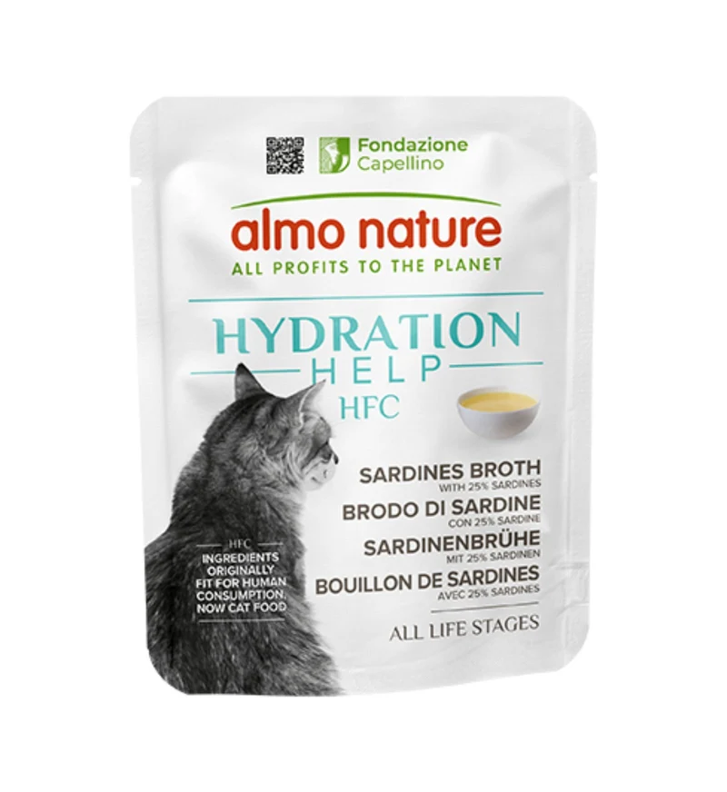 ALMO NATURE HFC HYDRATION GATTO BRODO DI SARDINE DA 50 GR