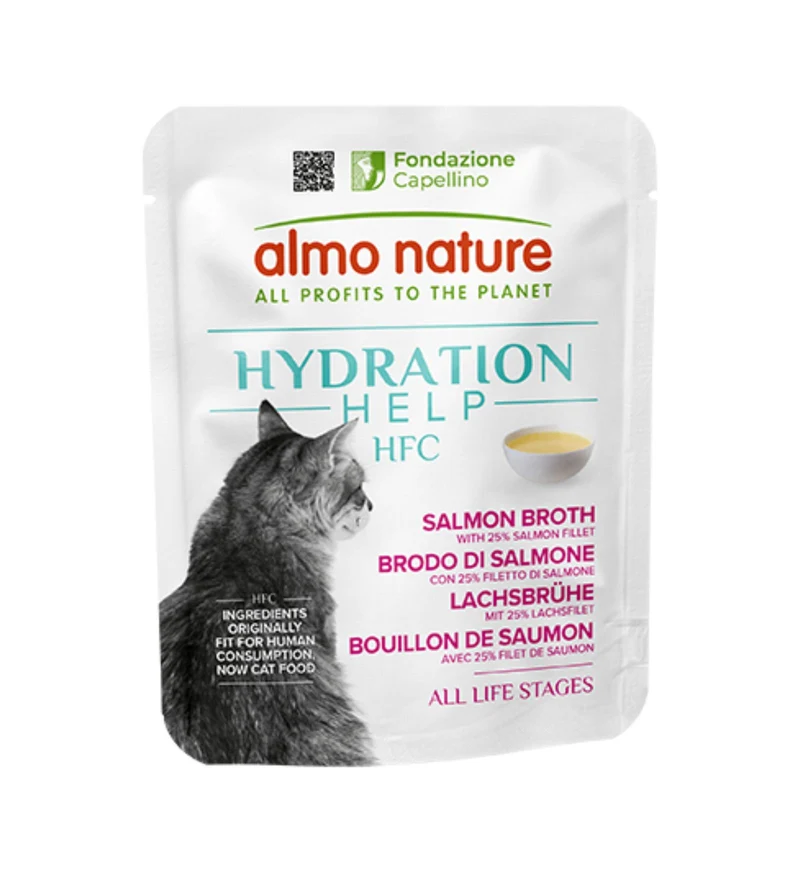 ALMO NATURE HFC HYDRATION GATTO BRODO DI SALMONE DA 50 GR