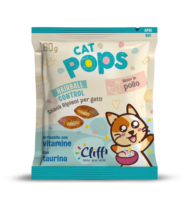CLIFFI GATTO POPS HAIRBALL CONTROL DA 60 GR