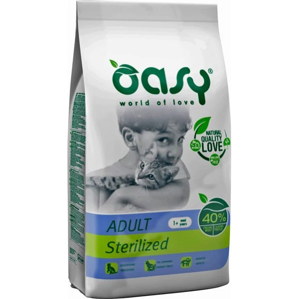 OASY DRY CAT - AD. STERILIZED 1,5 KG