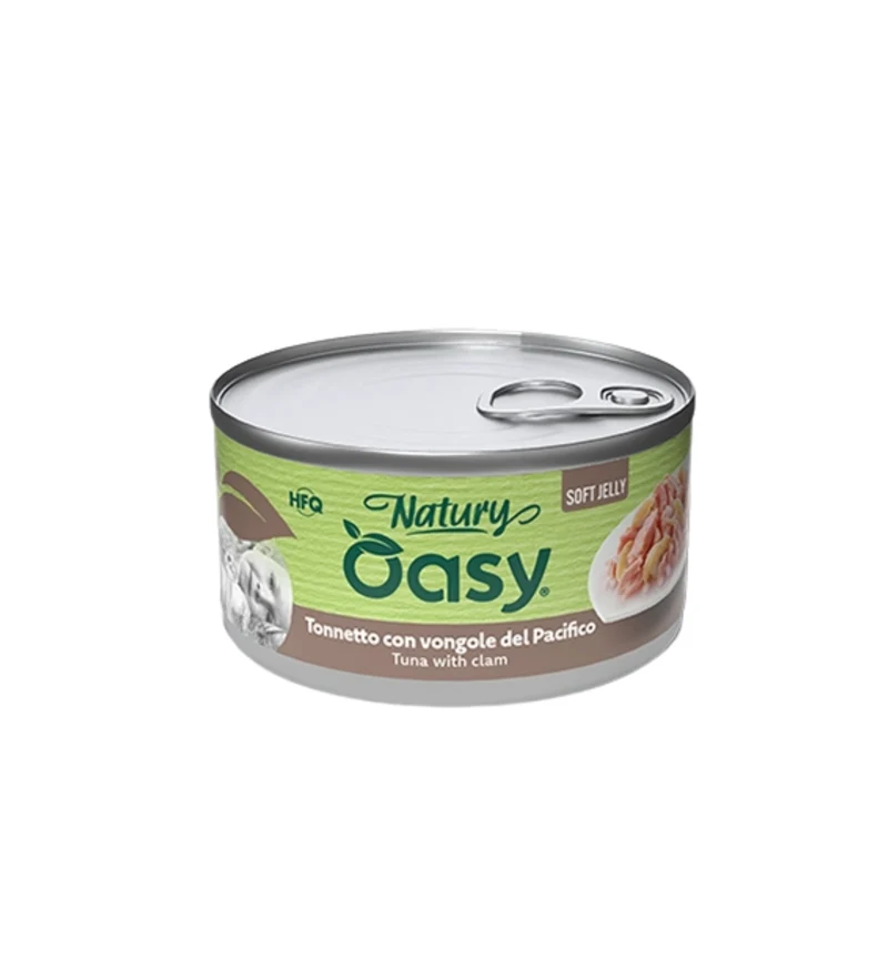 OASY NATURY GATTO TONNETTO CON VONGOLE IN GELATINA DA 85GR IN LATTINA