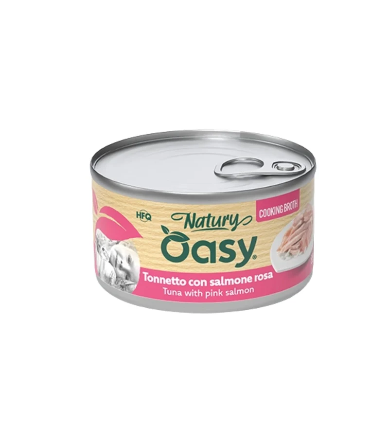 OASY NATURY GATTO TONNETTO CON SALMONE IN GELATINA DA 85GR IN LATTINA