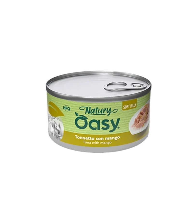 OASY NATURY GATTO TONNETTO CON MANGO IN GELATINA DA 85GR IN LATTINA