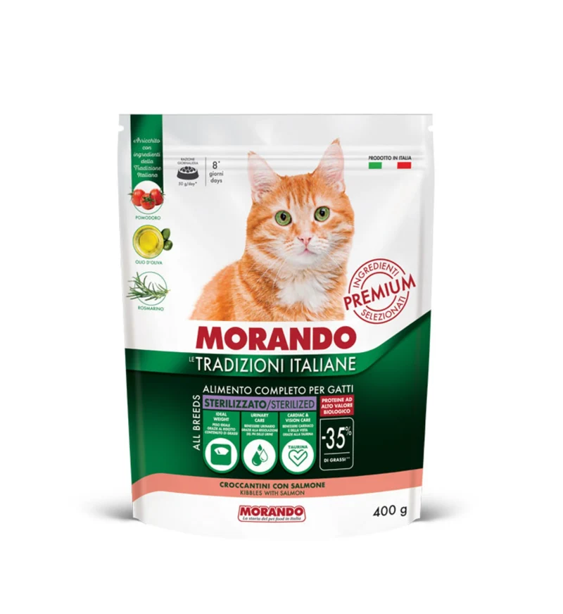 MORANDO TRADIZIONI ITALIANE GATTO STERILIZZATO SALMONE DA 400 GR