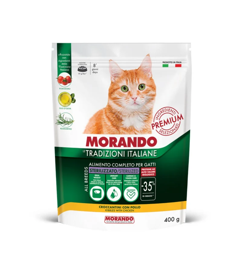 MORANDO TRADIZIONI ITALIANE GATTO STERILIZZATO POLLO DA 400 GR