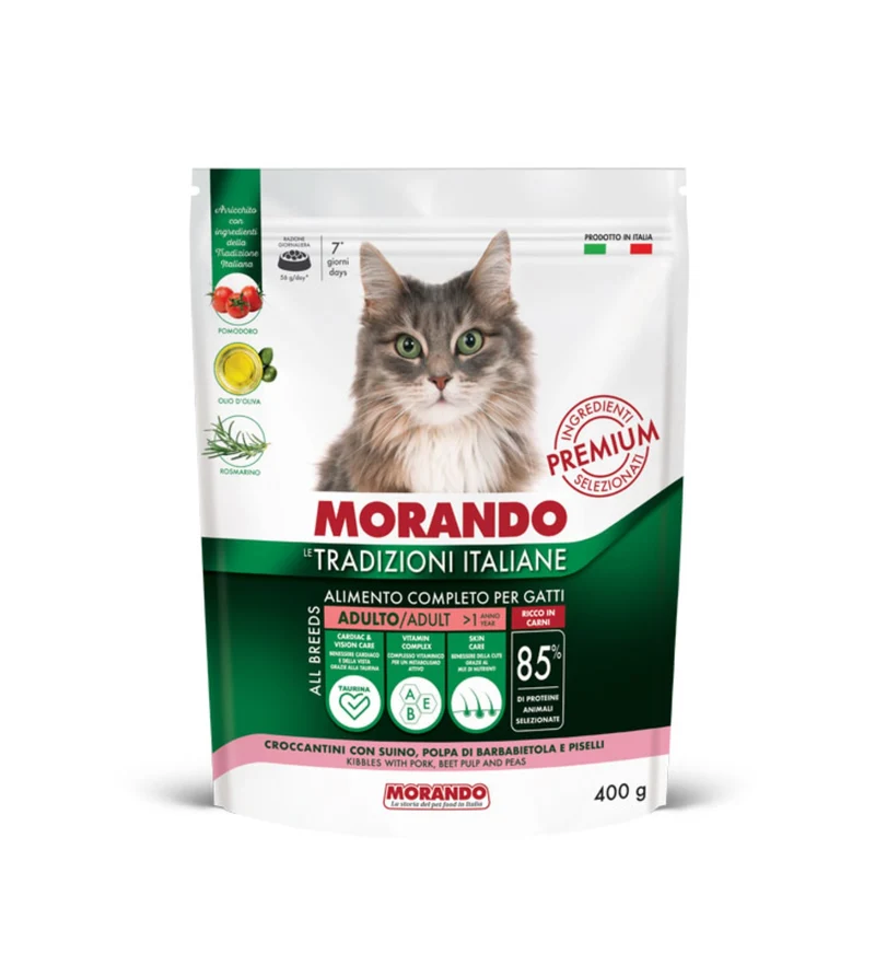 MORANDO TRADIZIONI ITALIANE GATTO ADULT SUINO BARBABIETOLA E PISELLI DA 400 GR