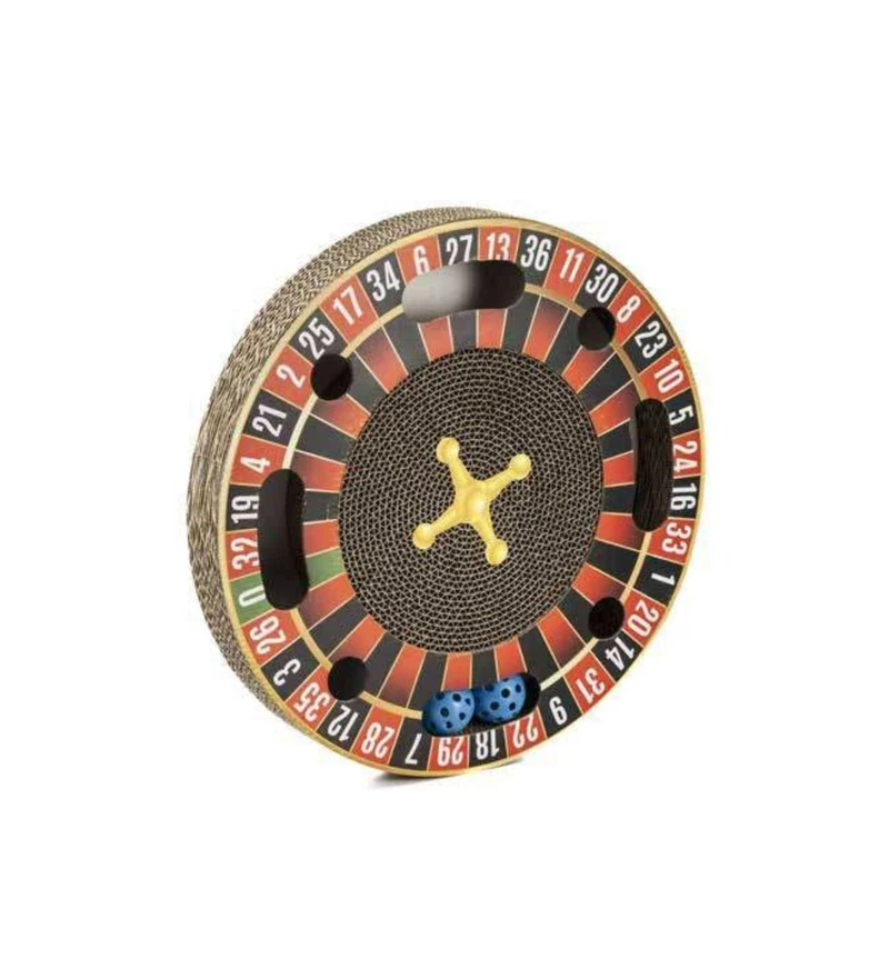 LEOPET GATTO TIRAGRAFFI IN CARTONE ROULETTE 40X40XH5 CM