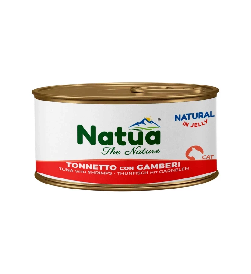 NATUA NATURAL GATTO JELLY TONNETTO CON GAMBERI IN LATTINA
