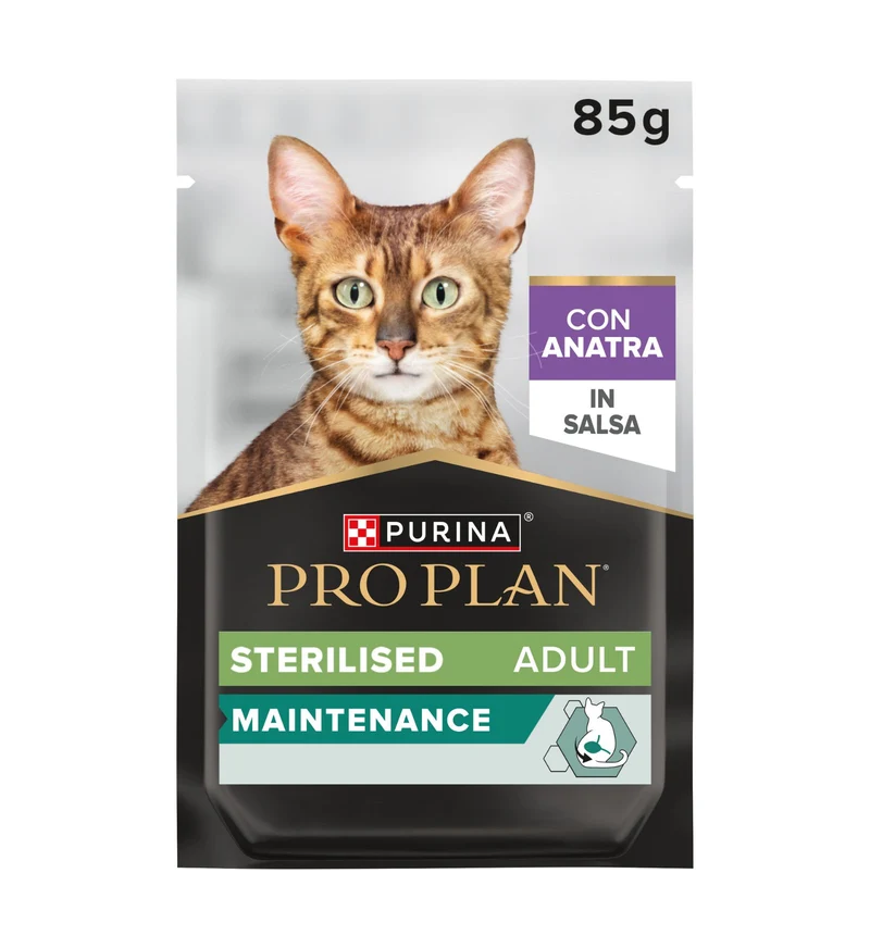 PURINA PRO PLAN GATTO STERILIZZATO ALL' ANATRA IN SALSA DA 85 GR IN BUSTA