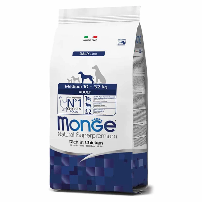 Alimento cane Monge Medium adult pollo 12kg