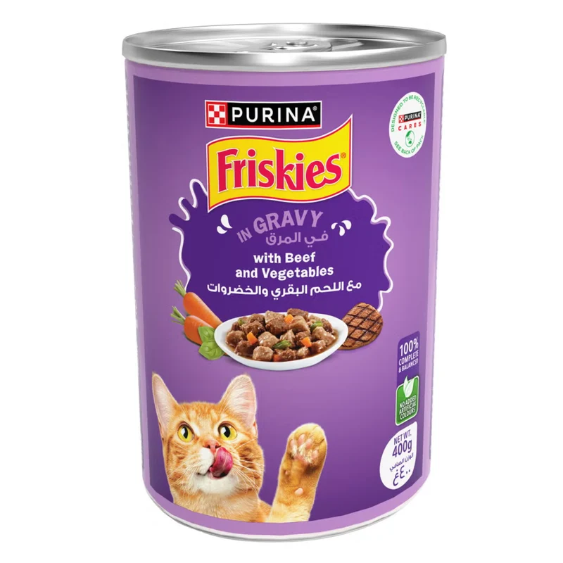 Friskies Beef, Chicken & Vegetables in Gravy Cat Wet Food 400G