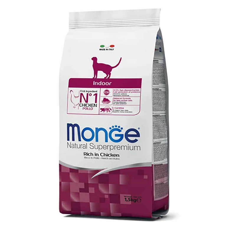 Alimento gatto Monge Natural Indoor Pollo 1,5kg