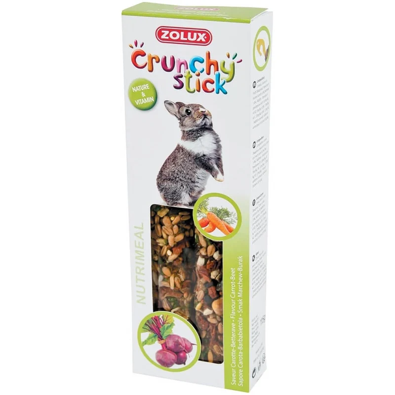 Snack per conigli Crunchy Stick carota e barbabietola