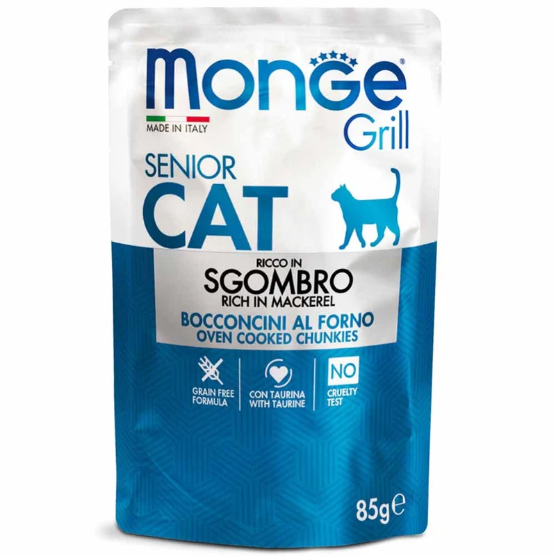 Alimento gatto Monge Grill Senior Sgombro 85g