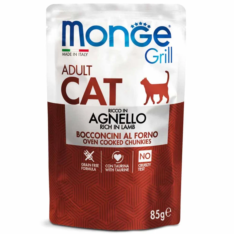Alimento gatto Monge Grill Agnello 85g